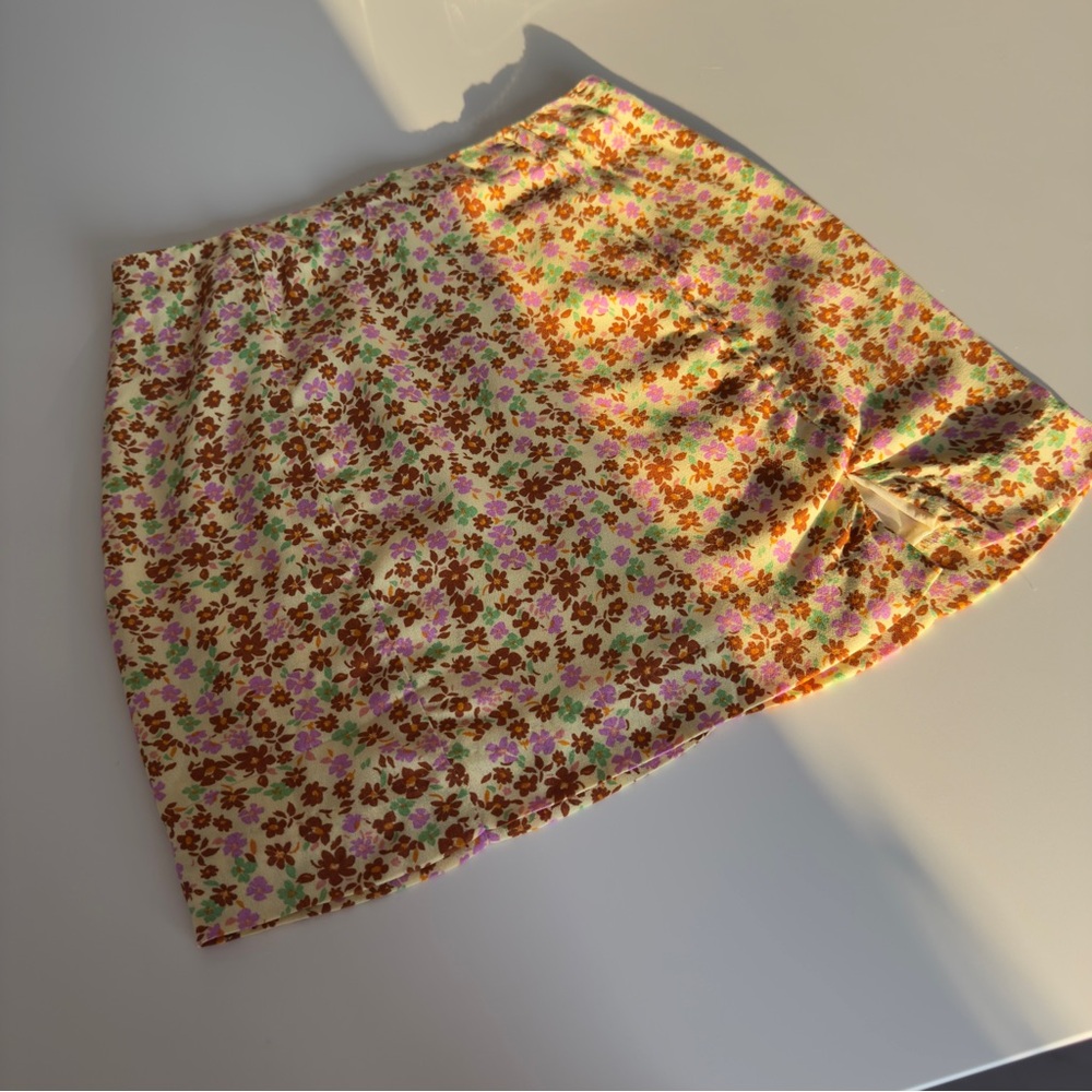 Mango Floral Mini Skirt
